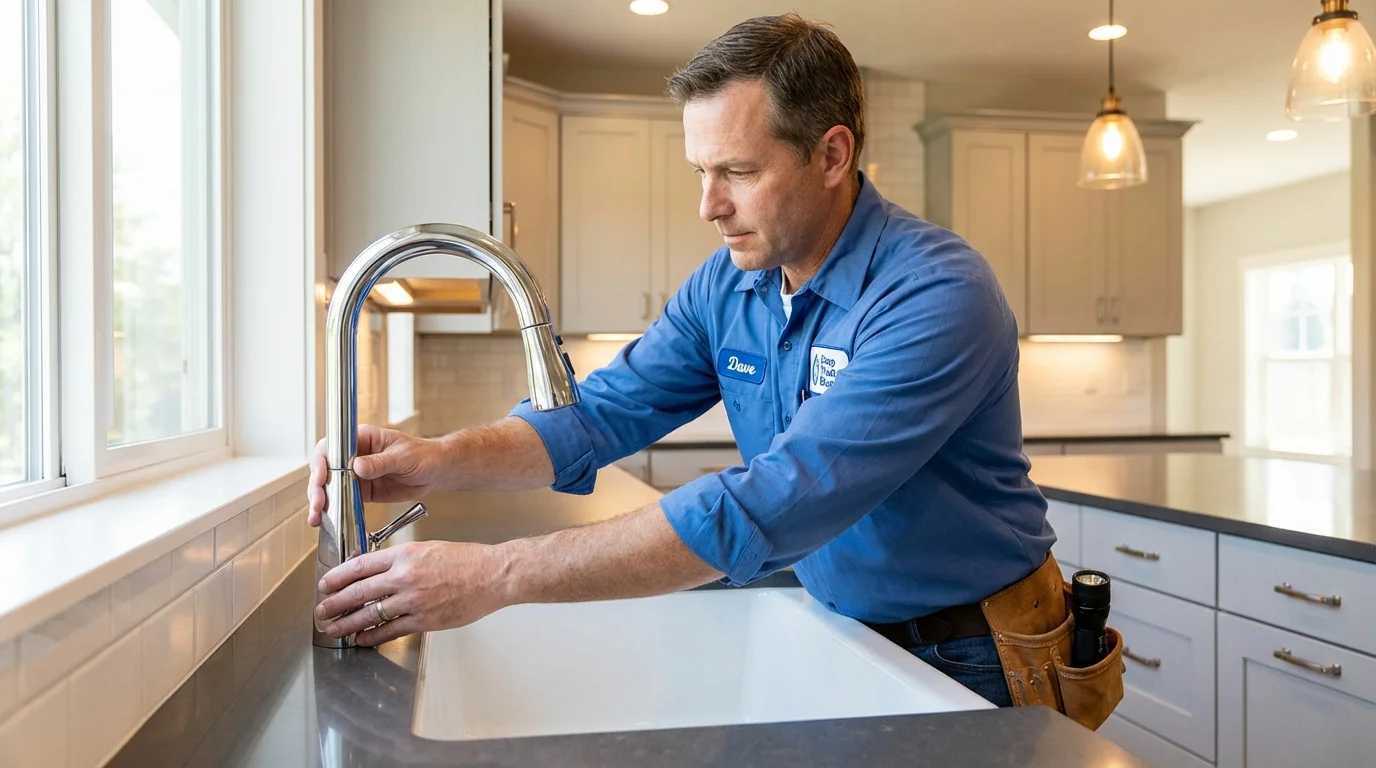 Kitchen faucet installation by Johns Plumbing LLC in Decatur
